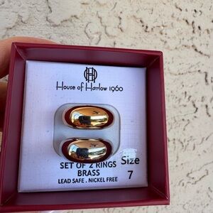 House of Harlow 1960 Stylish Brass Rings